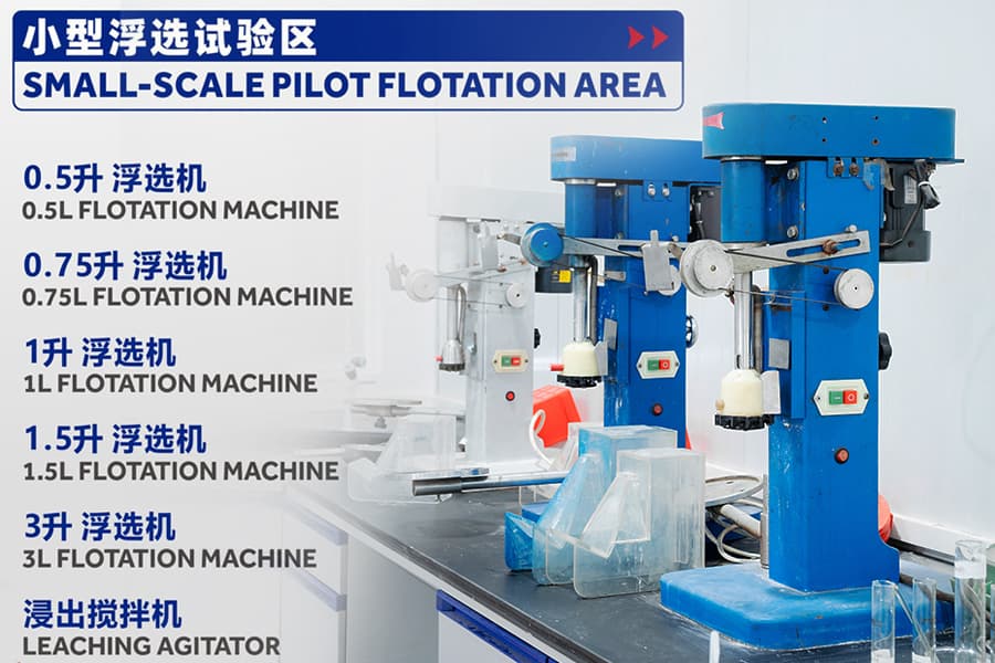 Small -scale pilot flotation area